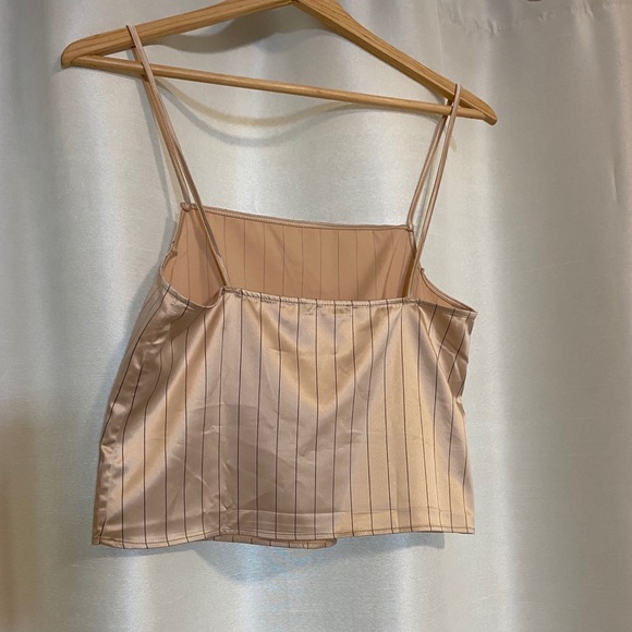 Zara Satin Effect Striped Top - Picture 2 of 8